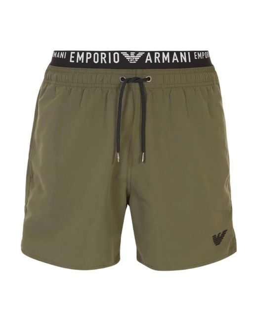Emporio Armani Green Beachwear for men