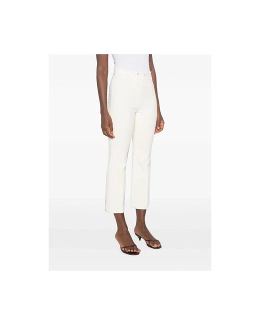 Elisabetta Franchi White Cropped Trousers