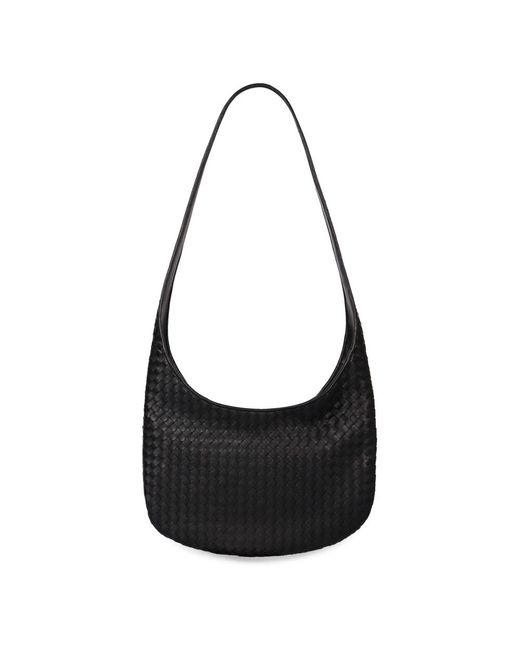 Bottega Veneta Leren Crossbody Tas Met Intrecciato Motief in het Black voor heren