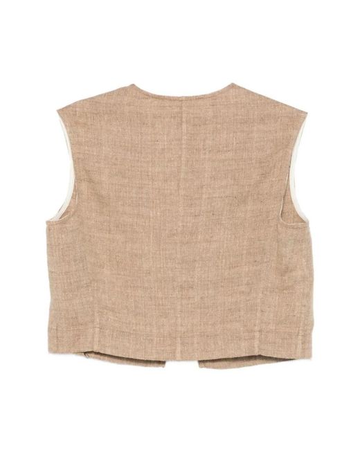 Barena Multi Mozza Vest in het Natural