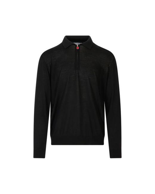 Kiton Black Round-Neck Knitwear for men