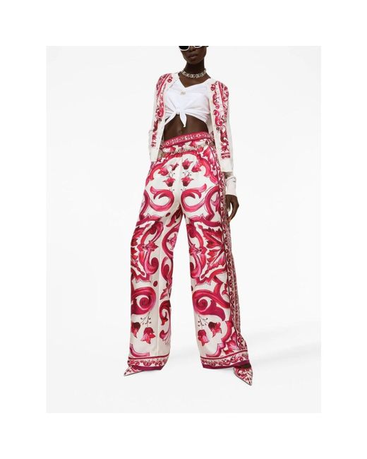Dolce & Gabbana Pink Seiden-cardigan mit twill-einsätzen