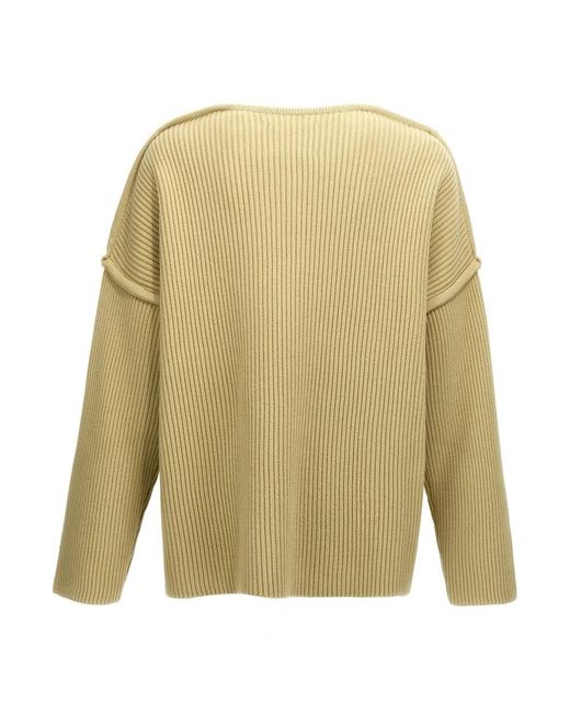 Jil Sander Green Round-Neck Knitwear for men