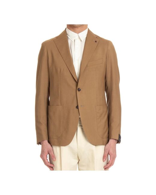 Tagliatore Brown Single Breasted Suits for men