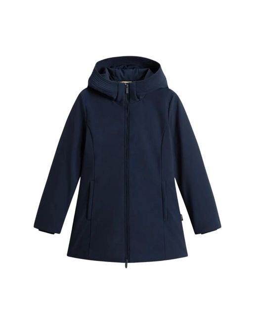 Woolrich Fitness ,Blauw ,Leer New Firth Down Parka in het Blue