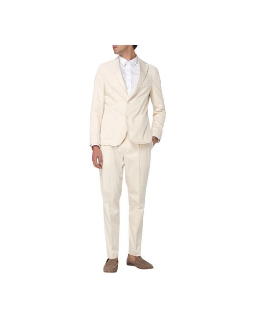 HUGO Single Breasted Suits in het Natural voor heren