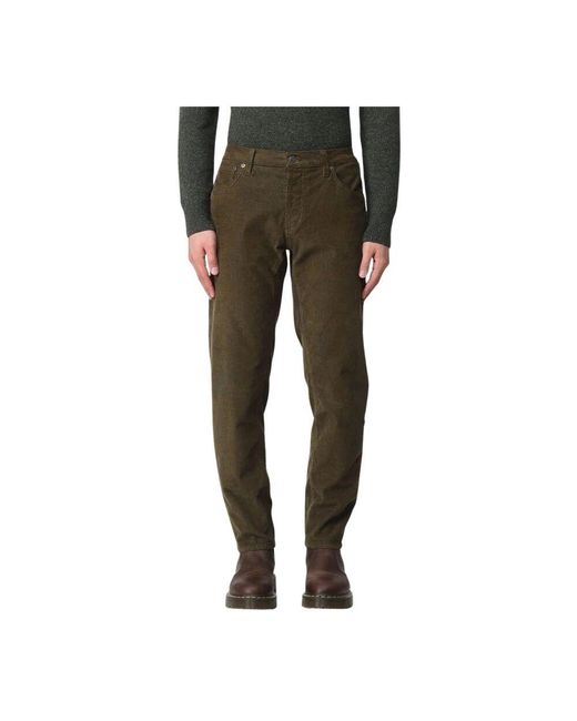 Dondup Cremefarbene Cordhose Für Männer in Green für Herren