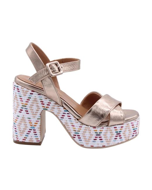 DONNA LEI Brown High Heel Sandals