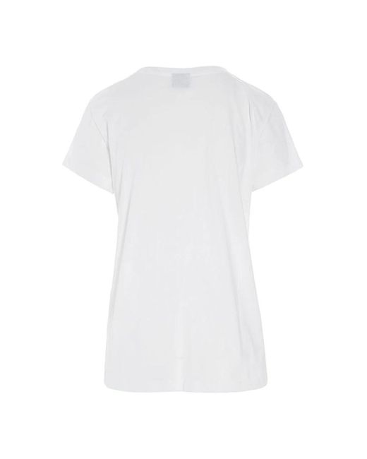 Bitte Kai Rand Tops ,Wit ,Katoen Wit Logo Pima Katoenen T-Shirt in het White