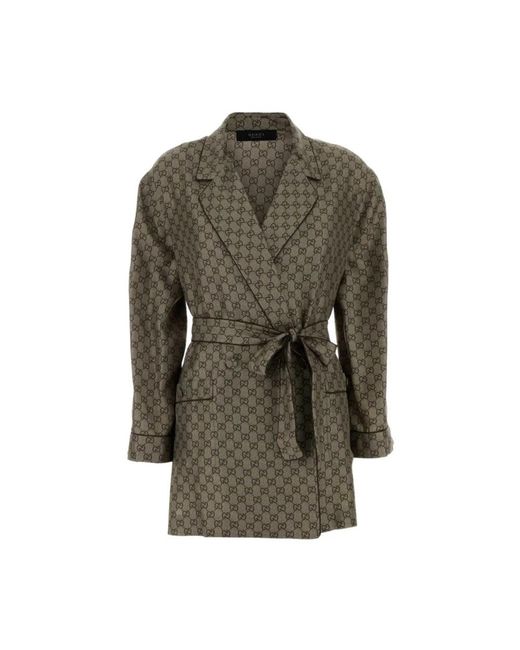 Gucci Green Belted Coats