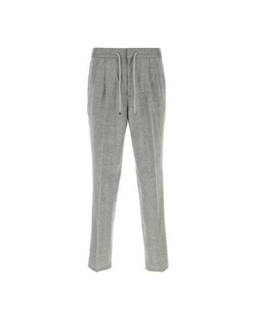 Brunello Cucinelli Gray Slim-Fit Trousers for men