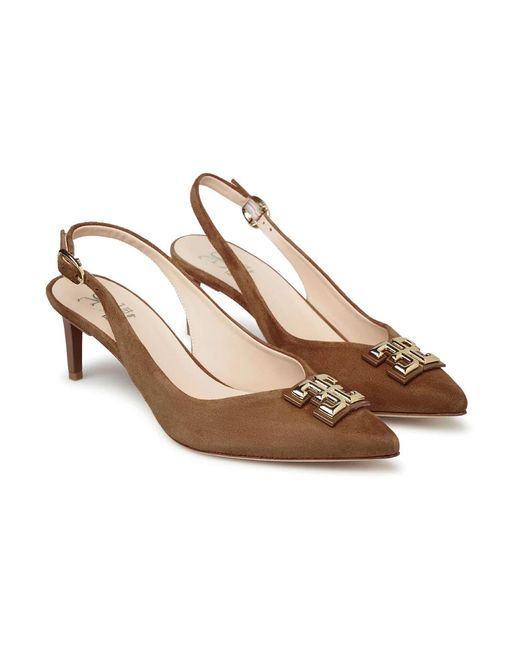 Fabi Brown Slingback Pumps