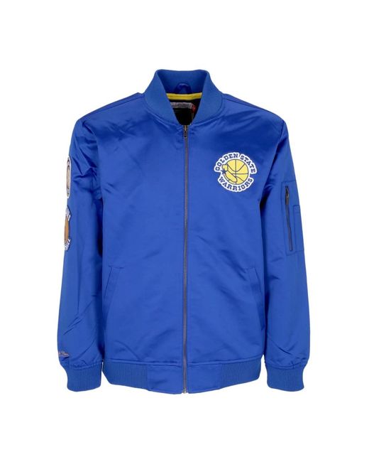 Mitchell & Ness Nba Leichte Satin Bomberjacke in Blue für Herren