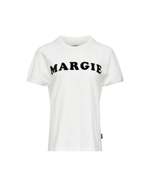 MM6 by Maison Margiela White T-Shirts
