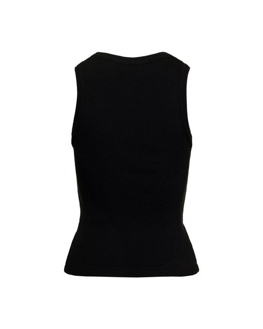 Agolde Tops ,Zwart ,Katoen Sleeveless Tops in het Black