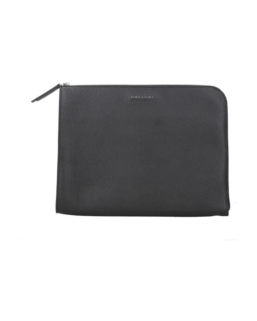 Orciani Accessoires ,Zwart ,Leer Leren Portemonnee in het Black voor heren