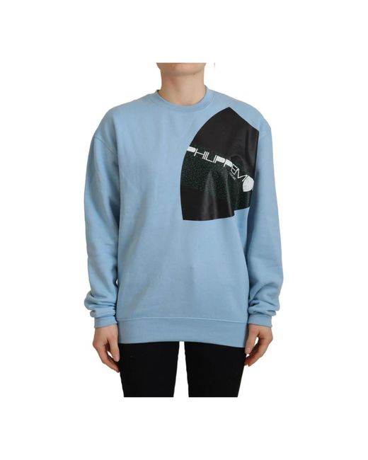 Philippe Model Blue Sweatshirts