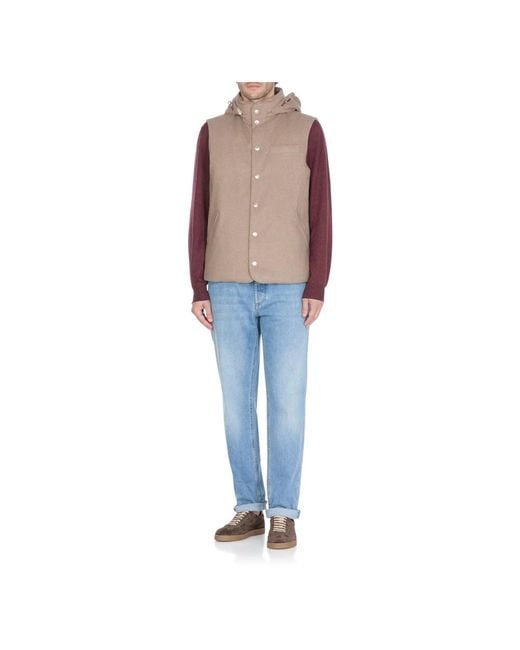 Brunello Cucinelli Vests in het Brown voor heren