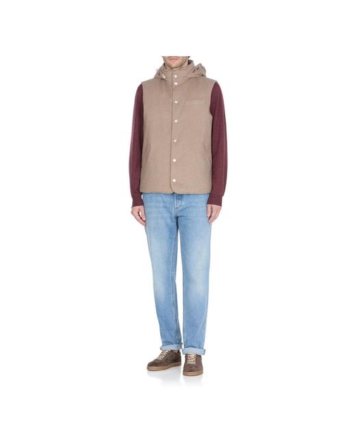 Brunello Cucinelli Vests in het Brown voor heren