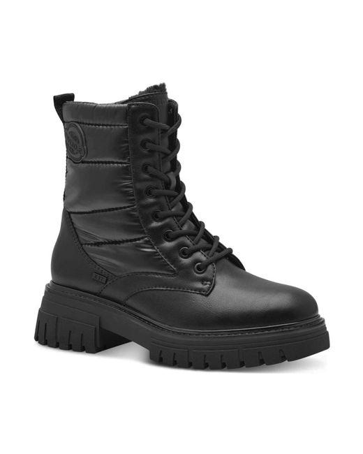 S.oliver Black Lace-Up Boots