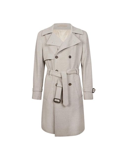 Eleventy Gray Trench Coats for men