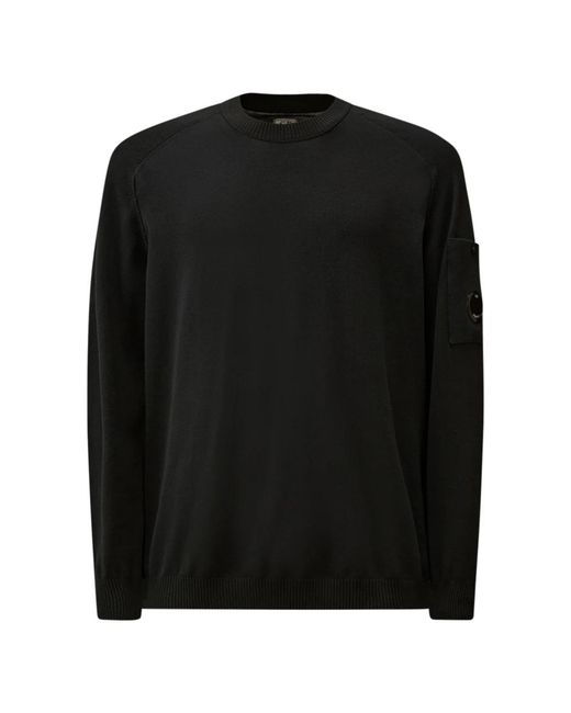 C P Company Black Round-Neck Knitwear for men
