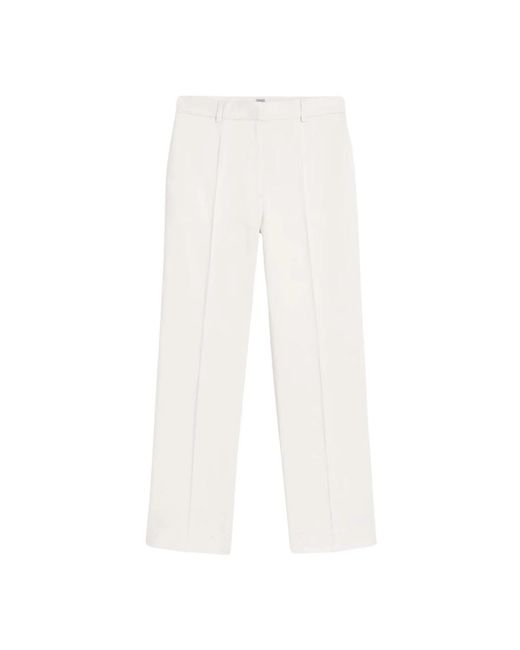 Pantalones blancos rectos relajados Totême  de color White
