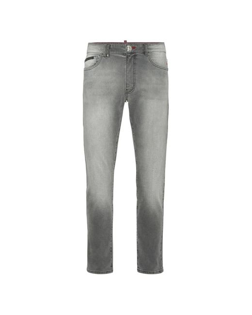 Philipp Plein Gray Slim-Fit Jeans for men
