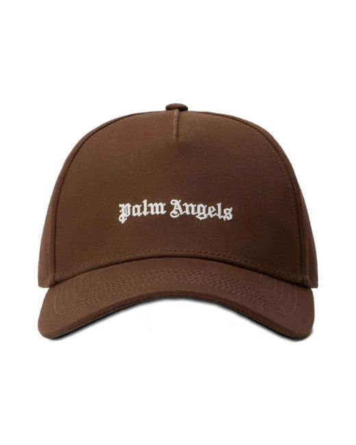 Palm Angels Brown Caps for men