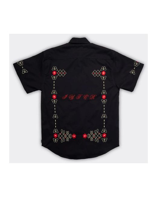 Iuter Black Short Sleeve Shirts for men