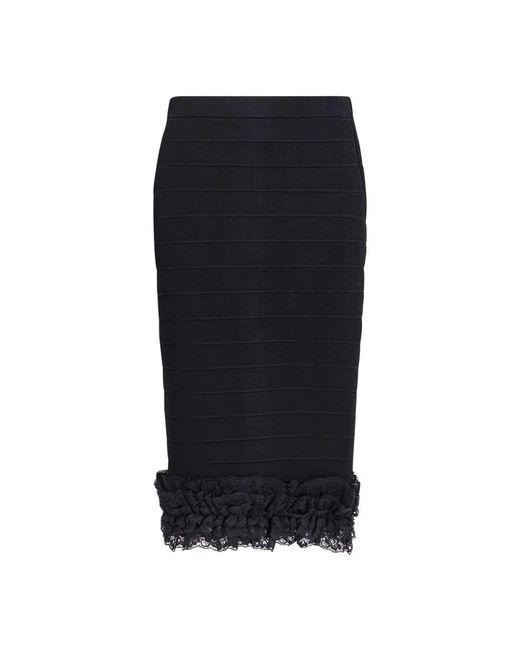 Self-Portrait Midi Skirts in het Black