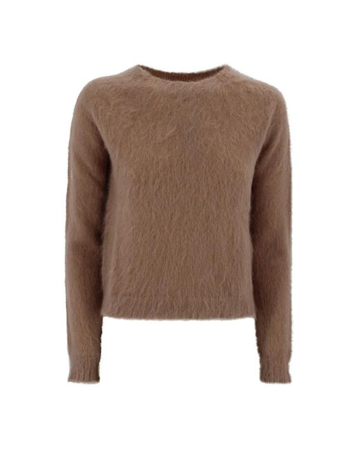 Max Mara Moderne Crew Neck Sweater in het Brown