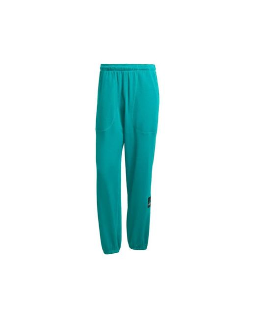 Adidas Fitness ,Groen ,Katoen Reflecterende Broek Groen Stijlvol Functioneel in het Blue voor heren