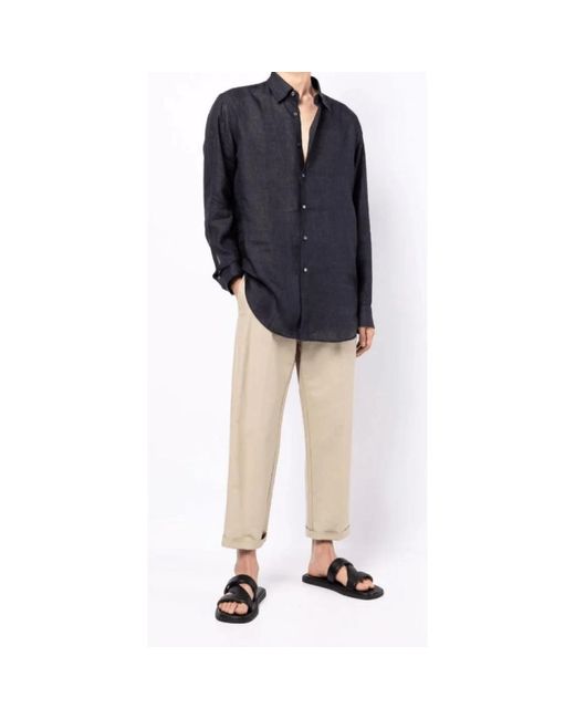 Brioni Blue Casual Shirts for men