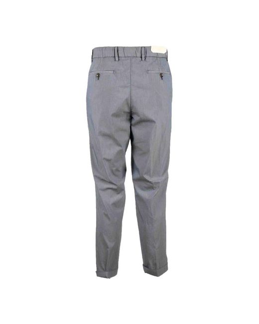 Pantaloni casual in misto cotone elasticizzato di BRIGLIA in Gray da Uomo