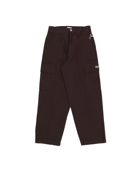 Obey Black Straight Trousers for men