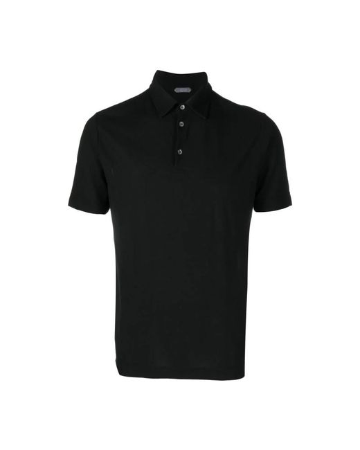 Zanone Black Polo Shirts for men