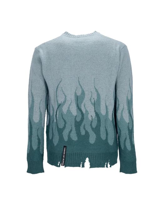 Vision Of Super Blue Round-Neck Knitwear for men