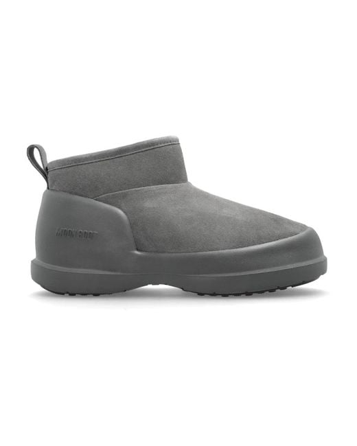 Moon Boot Gray Mezzaluna Niedrige Schneestiefel