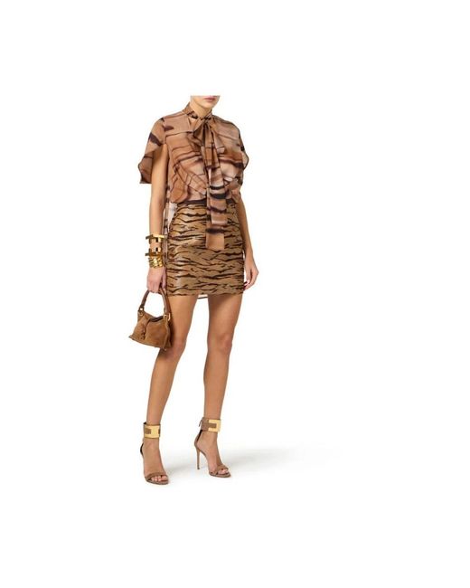 Elisabetta Franchi Brown Party Dresses