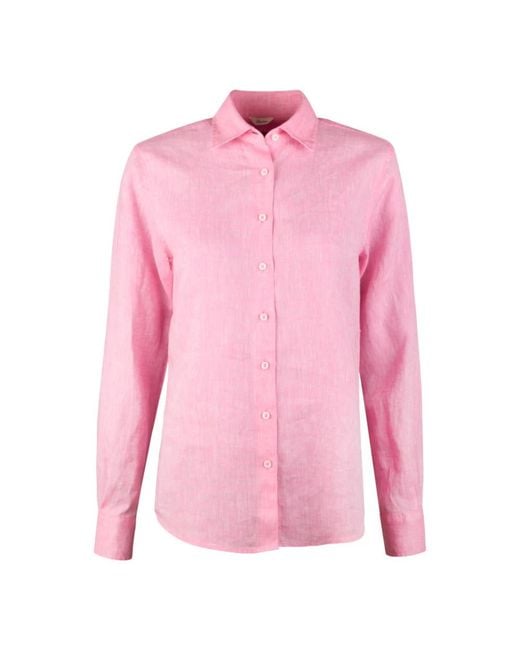 Stenstroms Oversized Linnen Shirt in het Pink