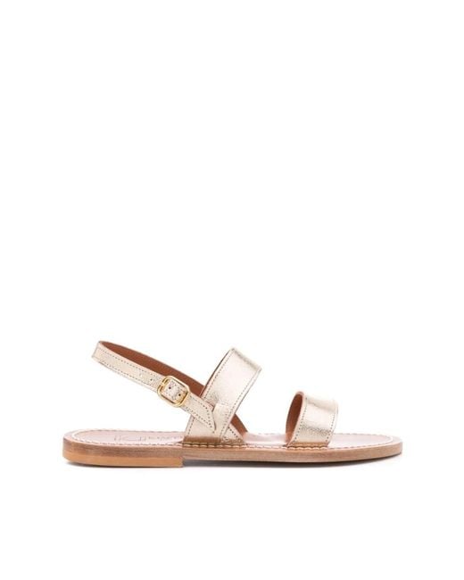 K. Jacques Natural Flat Sandals