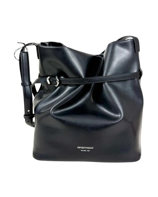 Emporio Armani Black Bucket Bags