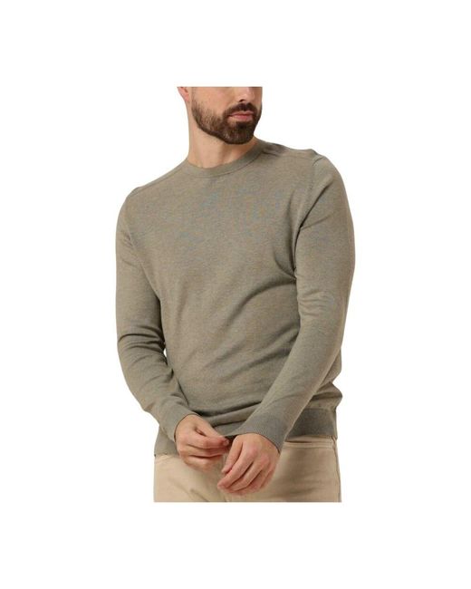 SELECTED Grüner Rundhalspullover Für Herren in Gray für Herren