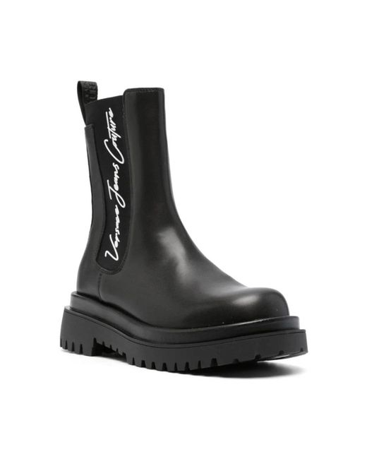 Versace Black Chelsea Boots