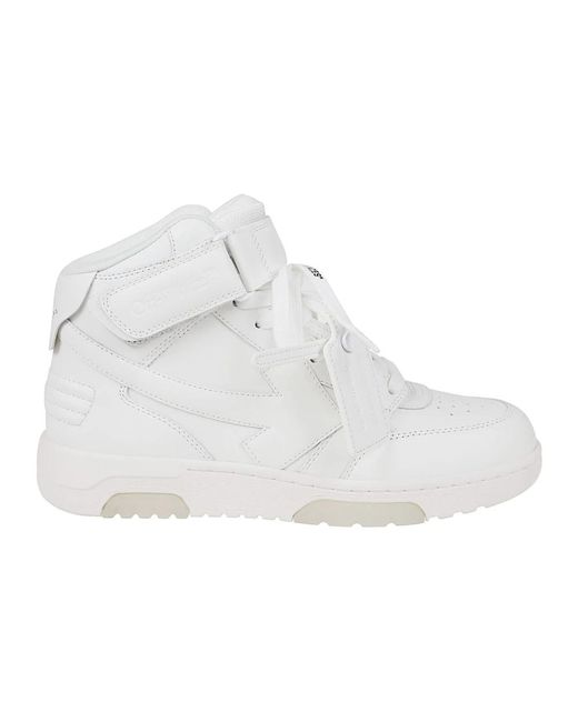 Sneakers in pelle bianche mid top di Off-White c/o Virgil Abloh in White