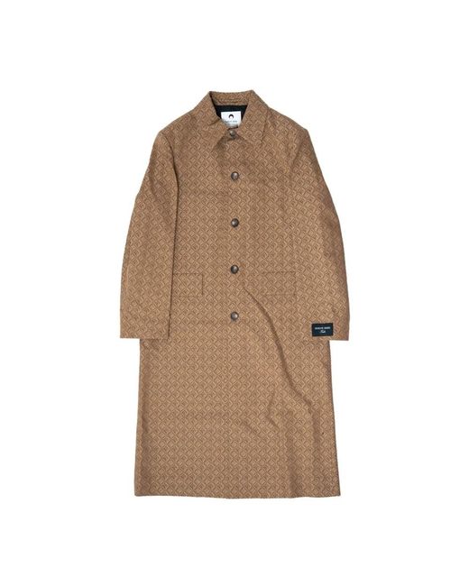 MARINE SERRE Brown Single-Breasted Coats