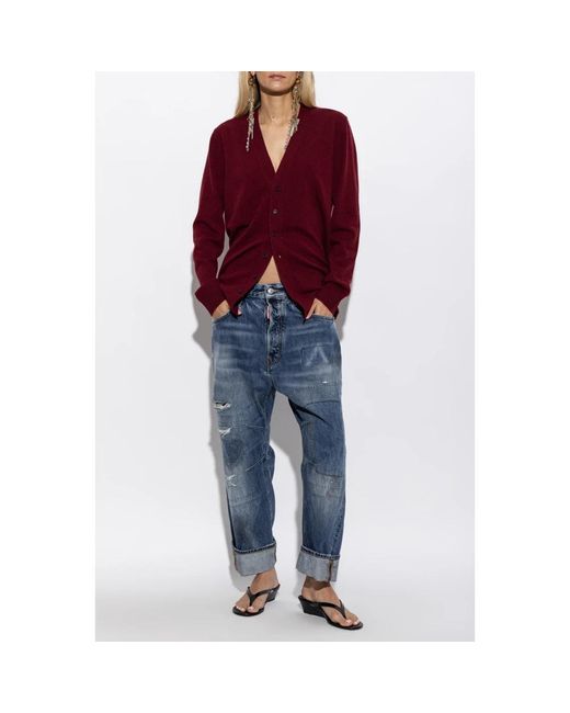 DSquared² Logo Cardigan in het Purple