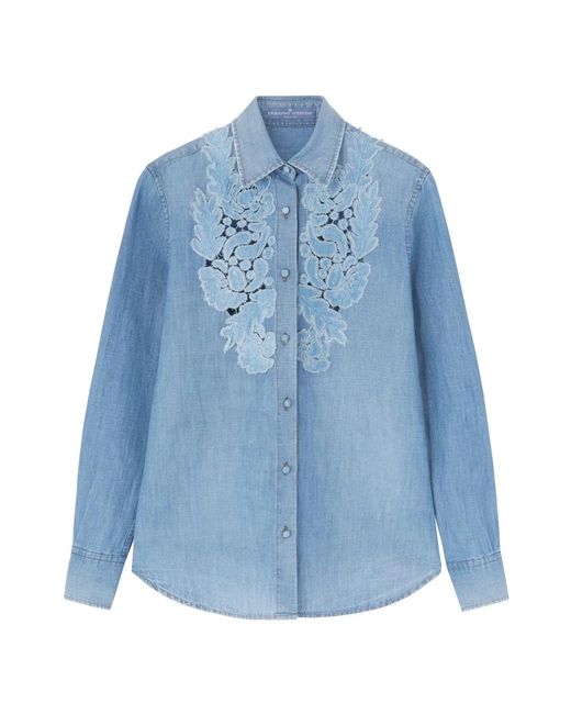 Ermanno Scervino Blue Camicia Hemd