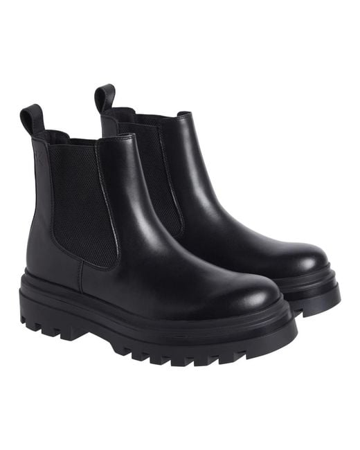 Calvin Klein Black Chelsea Boots for men